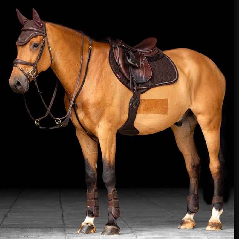 LeMieux Crystal Suede Close Contact Pad - Brown-2