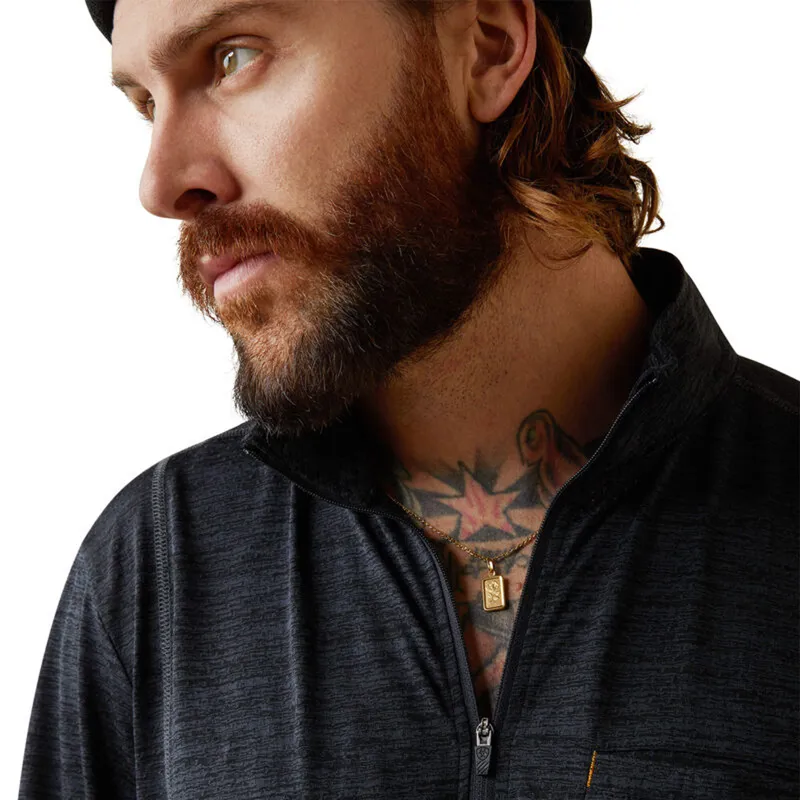 Ariat Men's Rebar Evolution 12 Zip T-Shirt - Black-3