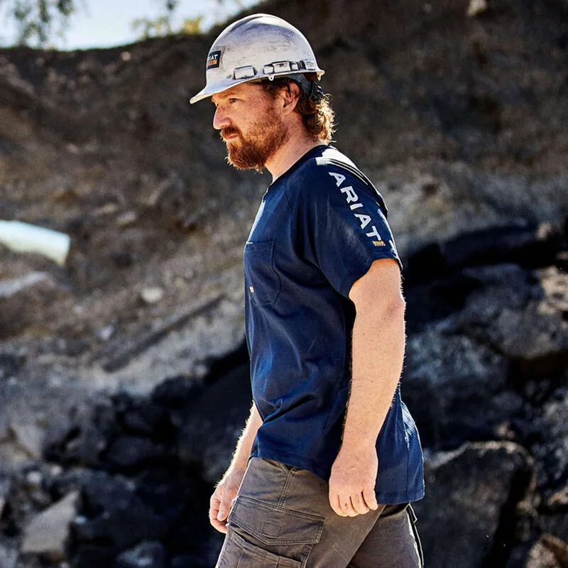 Ariat Men's Rebar Heat Fighter T-Shirt - Navy-3