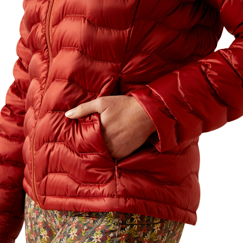 Ariat Women's Ideal Down Jacket - IR Red Ochre/Burnt Brick-3