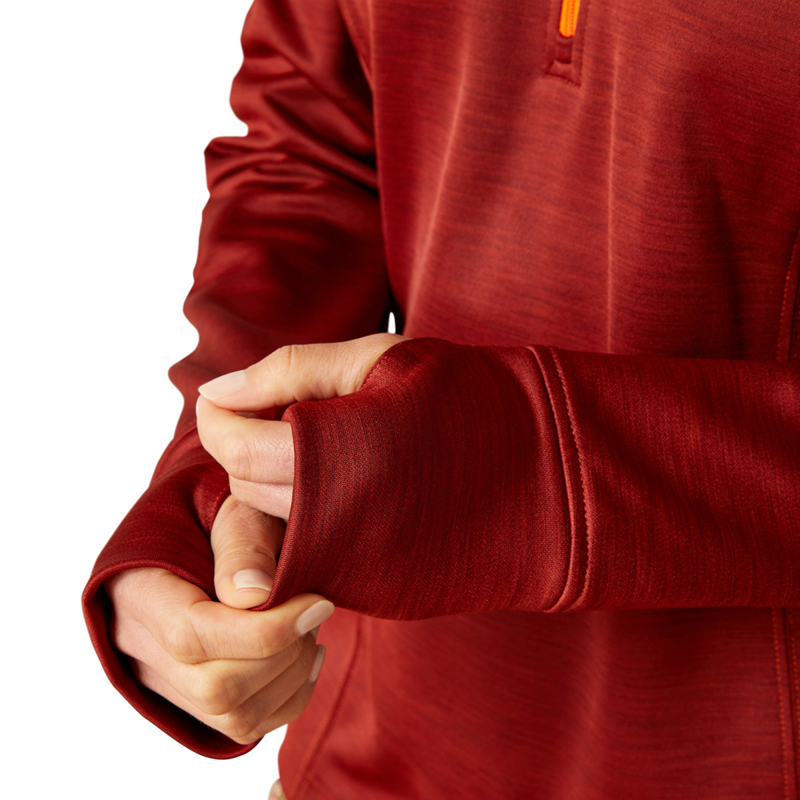 Ariat Women's Tek Team 1/2 Zip Sweatshirt - Fired Brick-3