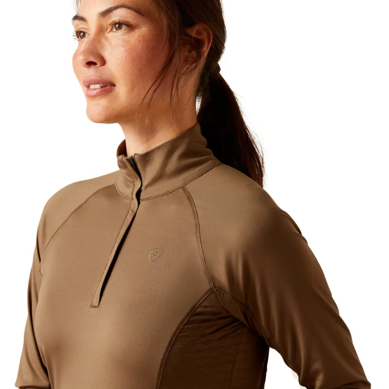 Ariat Women's Lowell 2.0 1/4 Zip Baselayer - Canteen-3