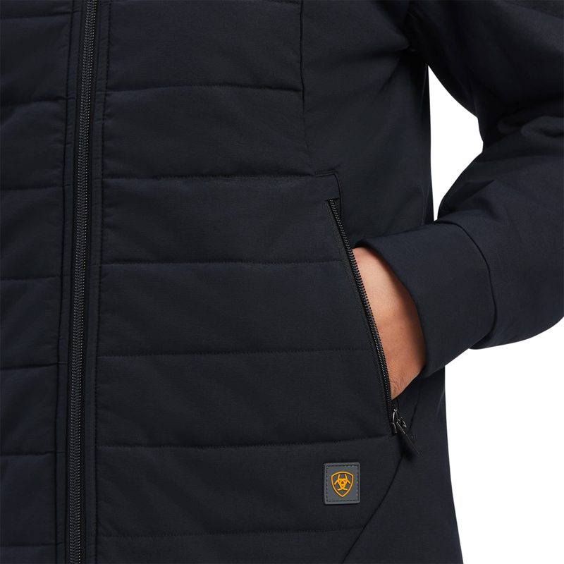 Ariat Women's Rebar Valkyrie Stretch Canvas Insulated Jacket - Black-3