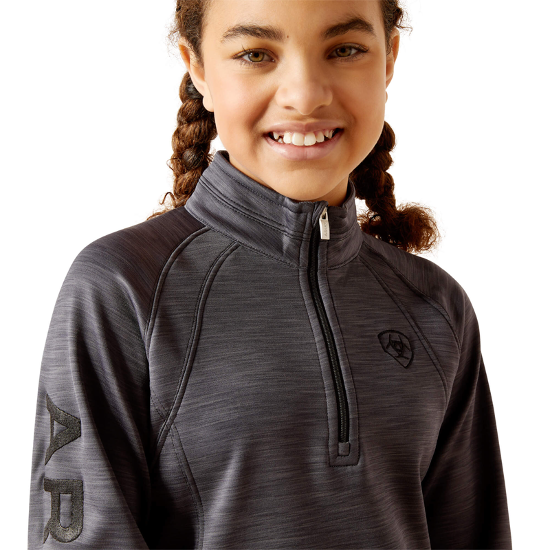 Ariat Youth TEK Team 1/2 Zip Sweatshirt - Ebony-3