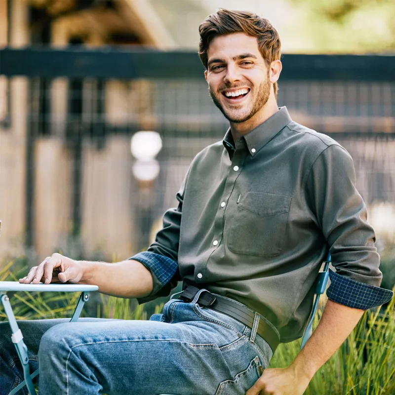 Ariat Men's Clement Long Sleeve Shirt - Earth Heather-3