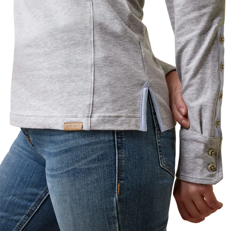 Ariat Women's Olema Long Sleeve Top - Heather Gray-3