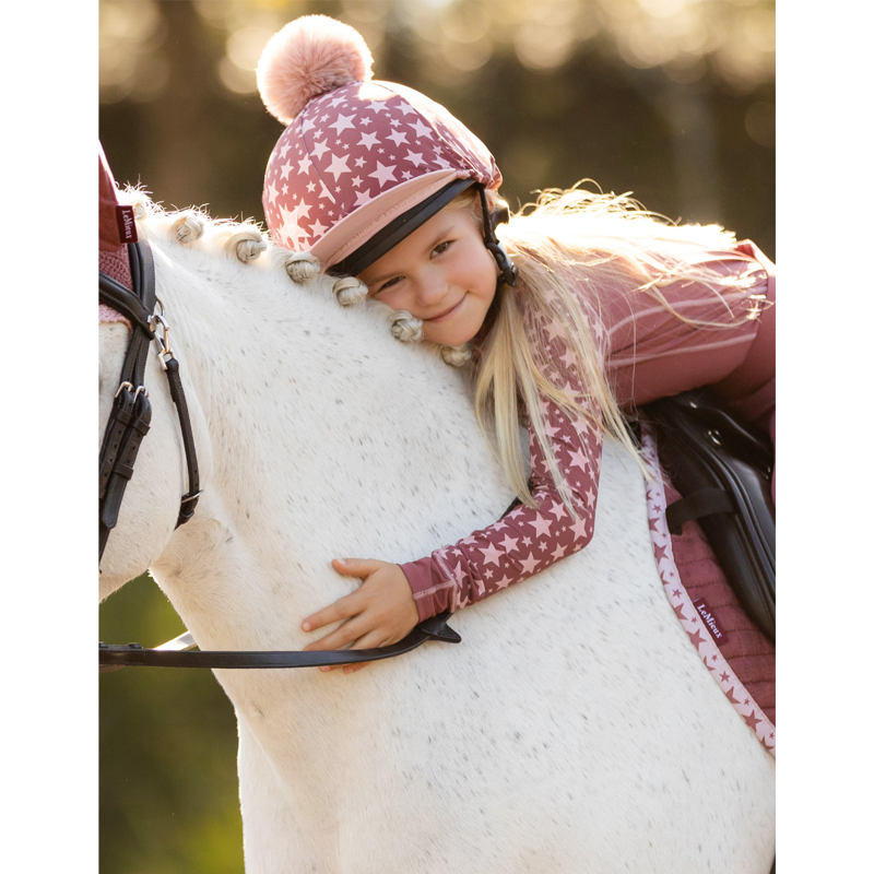 LeMieux Mini Pom Hat Silk - Orchid-3