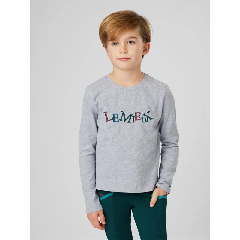LeMieux Mini Jamie Long Sleeve Top - Grey-3