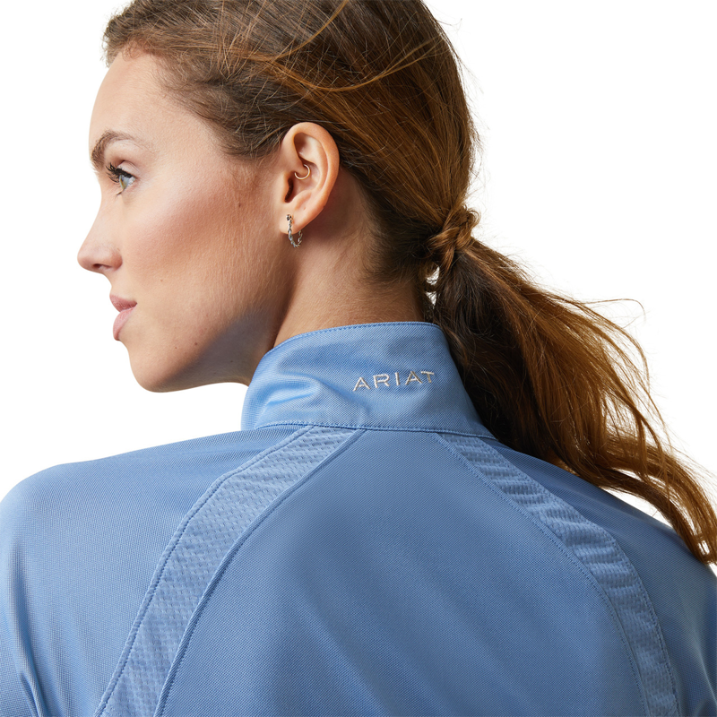 Ariat Women's Sunstopper 2.0 1/4 Zip Baselayer - Ashleigh Blue-4