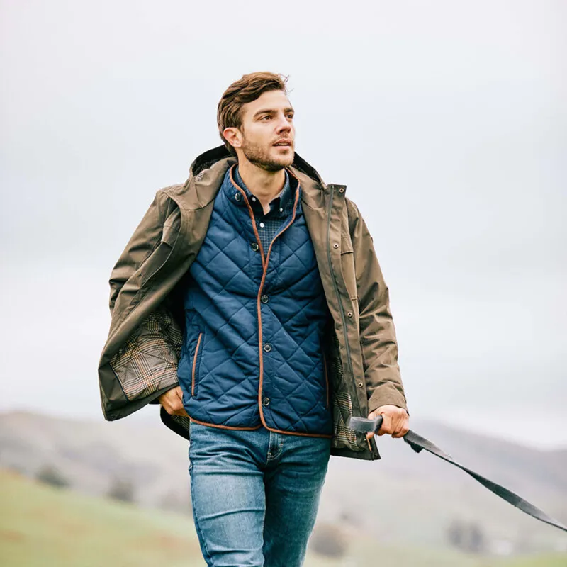 Ariat Men's Woodside Quilted Gilet - Navy-4