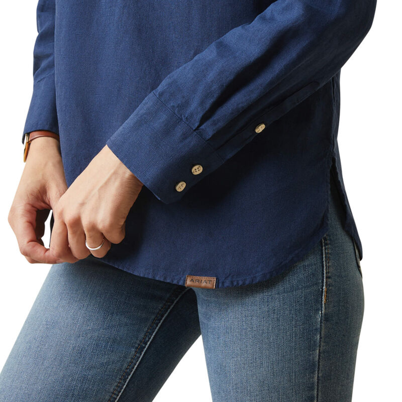 Ariat Women's Cazadero Blouse - Navy-4