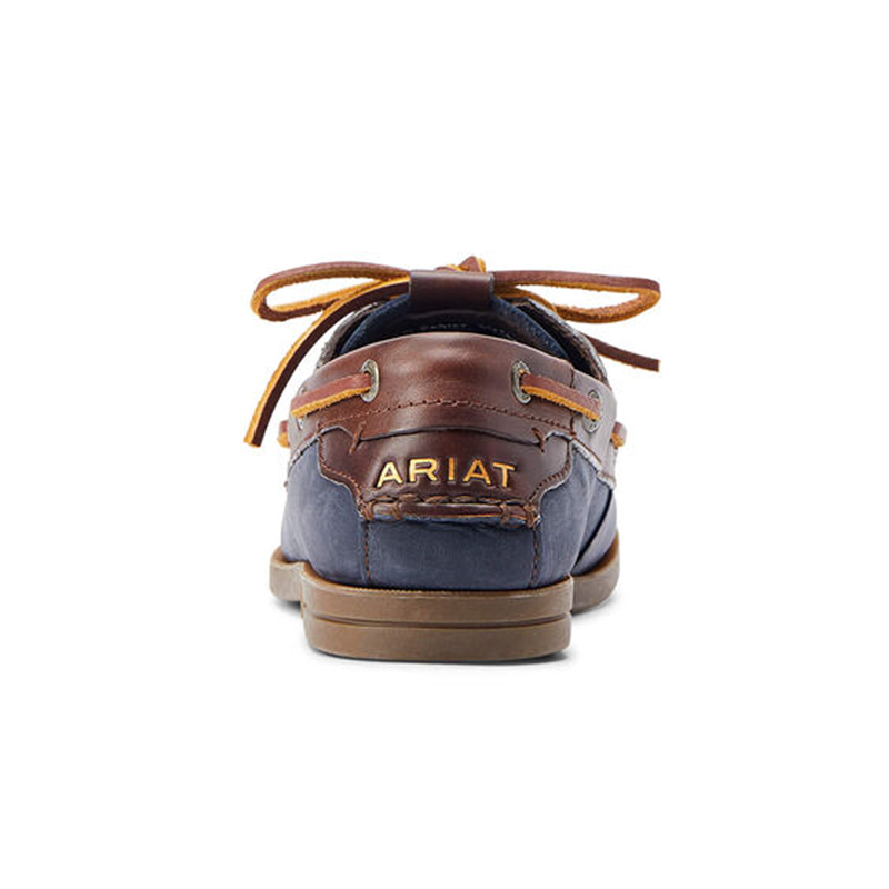Ariat Women's Antigua Boat Shoe - Navy/Chocolate-4