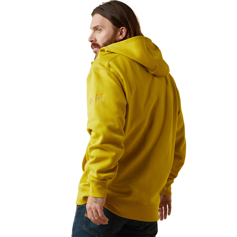 Ariat Men's Rebar Workman Full Zip Hoodie - Antique Moss-1