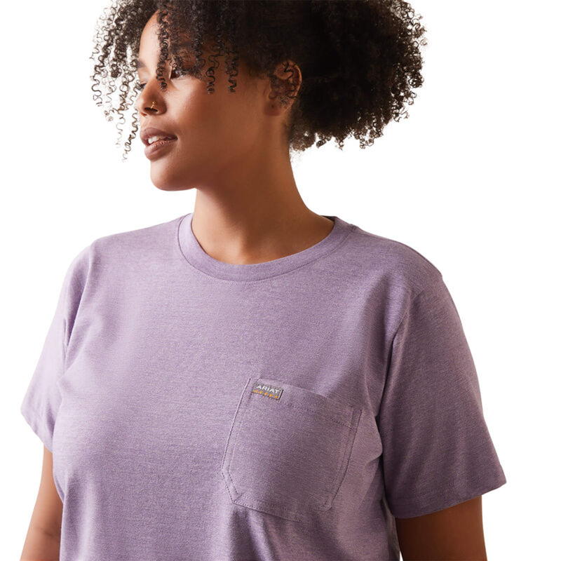 Ariat Women's Rebar Cotton Strong T-Shirt - Lavender Heather-2