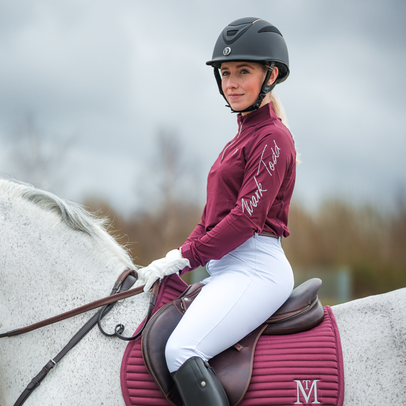 Mark Todd Ladies Base Layer - Burgundy-2
