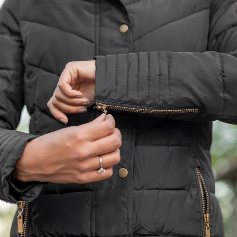 Mark Todd Deluxe Long Padded Coat - Black-4