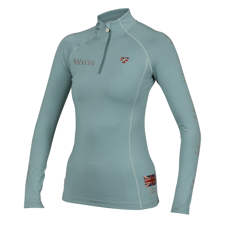 Aubrion Team Long Sleeve Base Layer - Sage-1