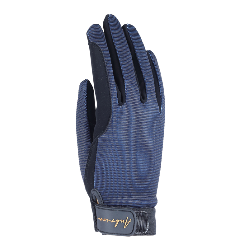 Aubrion Team Mesh Riding Gloves - Navy Blue