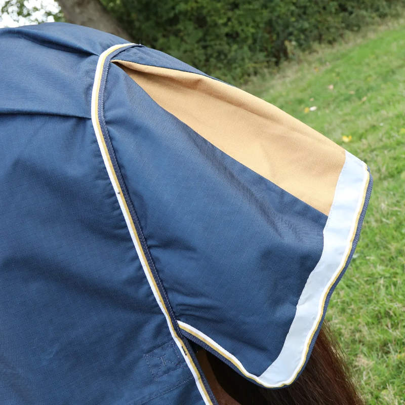 Shires Highlander Plus Lite Combo Turnout Rug - Navy-3