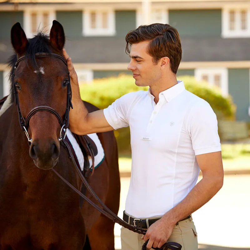 Ariat Men's Short Sleeve Tek Show Shirt - White-1
