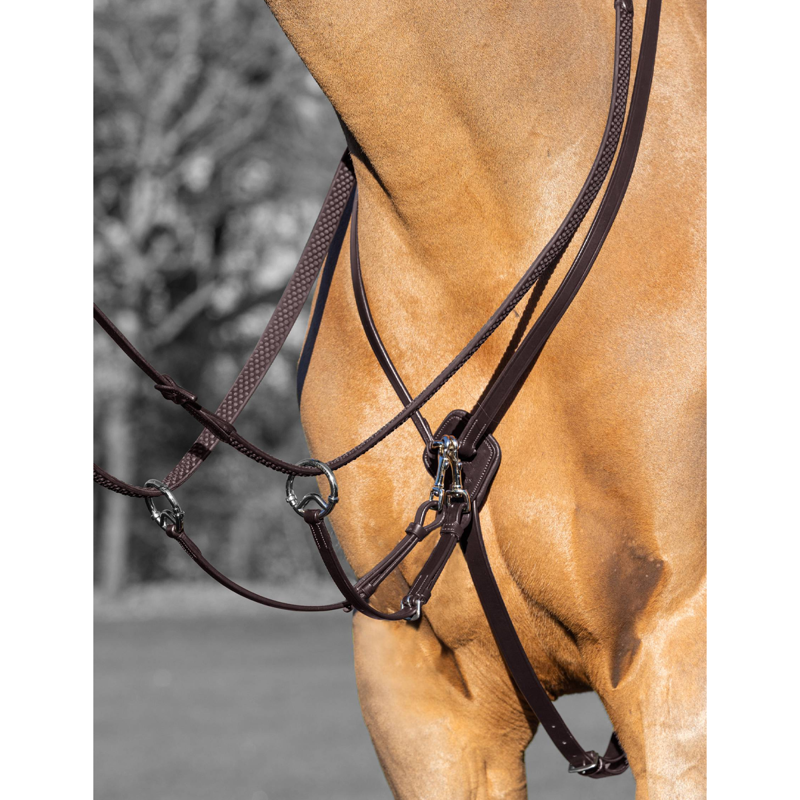 LeMieux Kudos Running Martingale - Havana/Silver-1