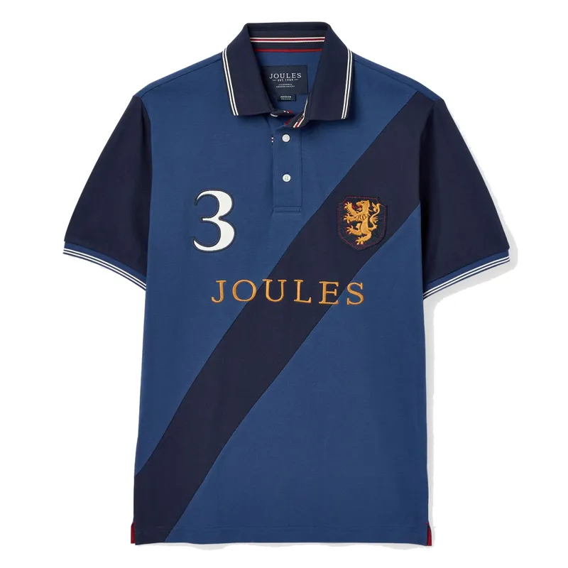 Joules Embellished Polo - Deep Blue