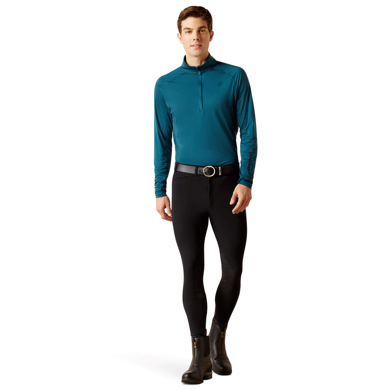 Ariat Men's Lowell 1/4 LS Base Layer - Reflecting Pond-2