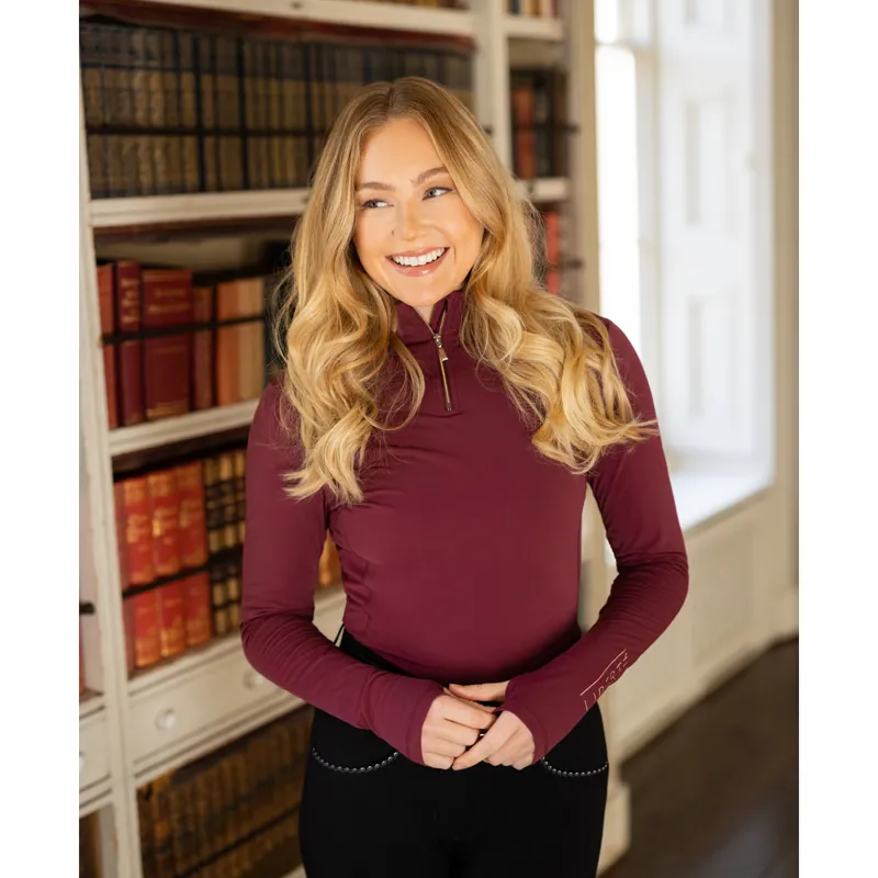 LeMieux Liberte Base Layer - Merlot-8