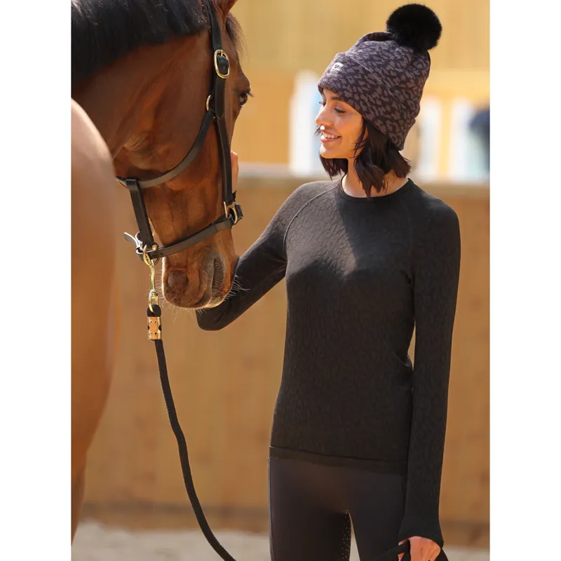 Aubrion Balance Seamless Top - Black-3