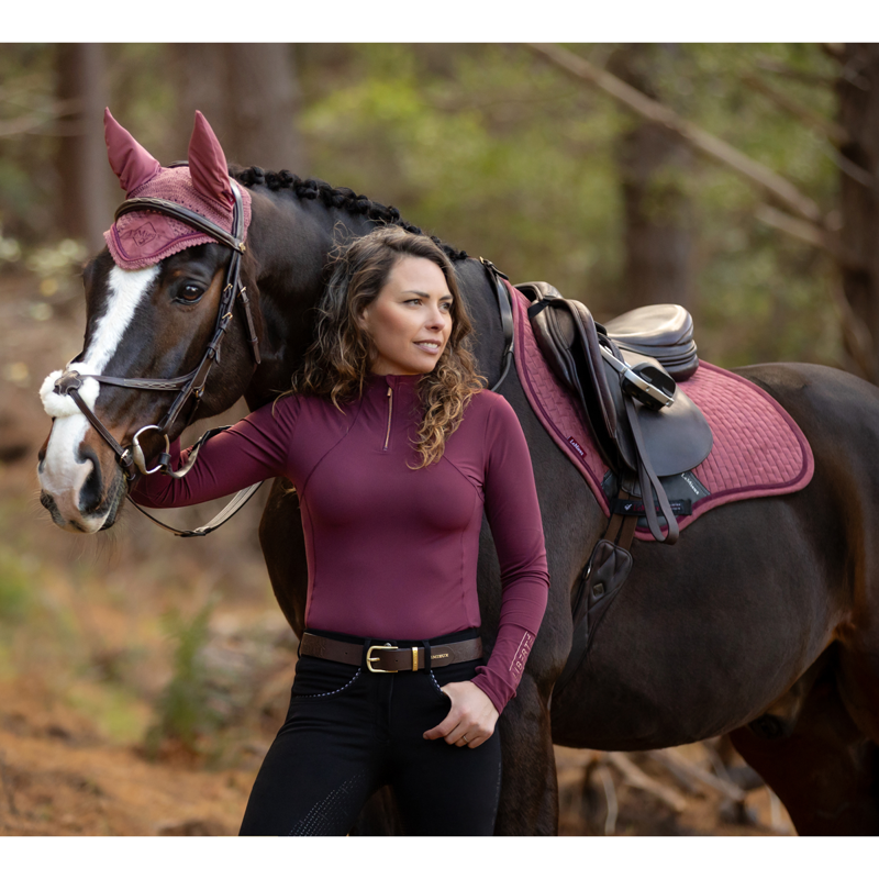 LeMieux Suede Close Contact Square - Orchid-6