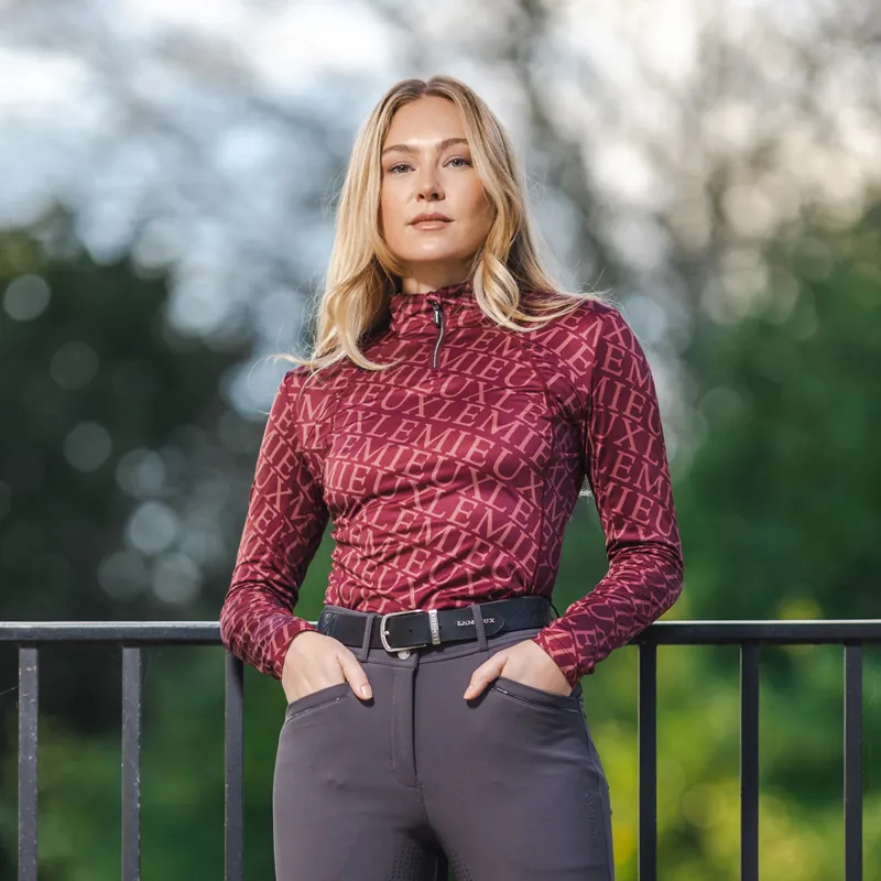 LeMieux Fleur Base Layer - Merlot-5