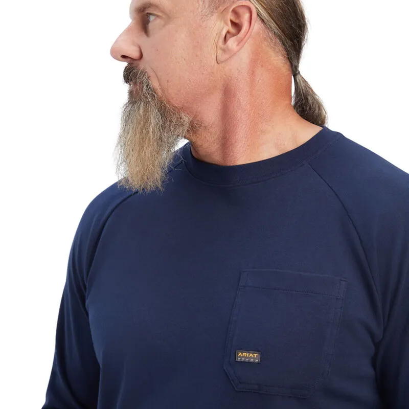 Ariat Men's Cotton Strong T-Shirt - Navy-2