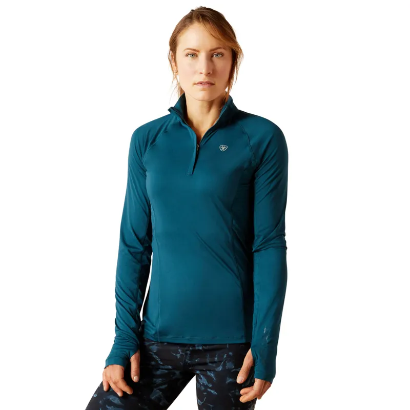 Ariat Women's Lowell 2.0 1/4 Zip Baselayer - Reflecting Pond