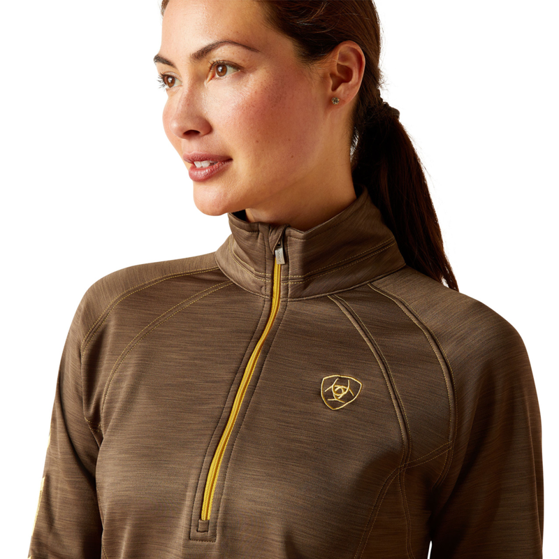 Ariat Women's Tek Team 1/2 Zip Sweatshirt - Canteen-2
