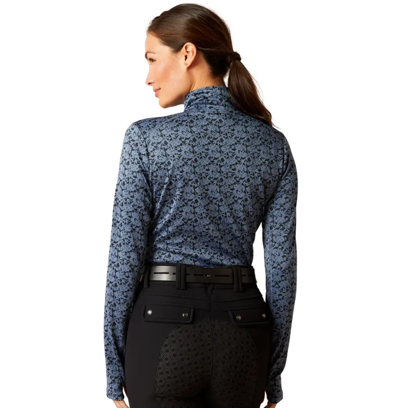 Ariat Women's Prophecy 1/4 Zip Base Layer - Sargasso Sea-1