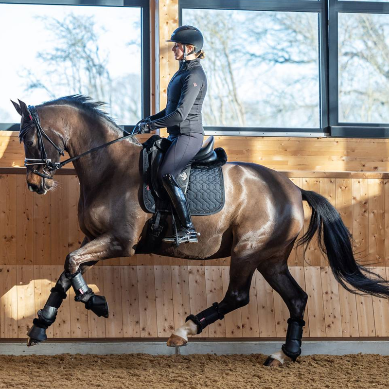 LeMieux Crystal Suede Dressage Pad - Black-2