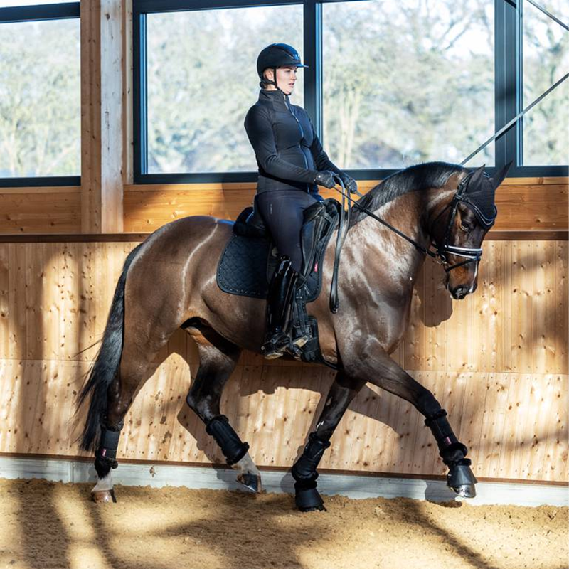 LeMieux Crystal Suede Dressage Pad - Black-1