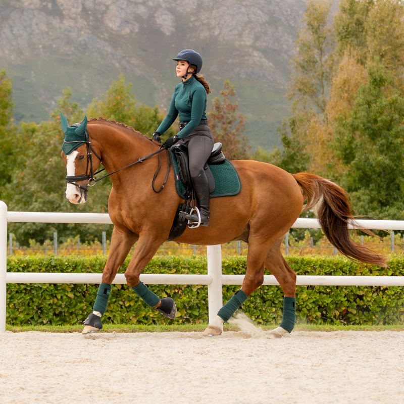 LeMieux Suede Dressage Square - Spruce-3