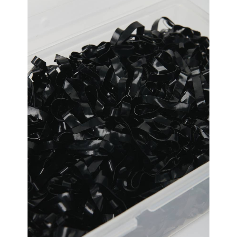 LeMieux Silicone Plaiting Bands - Black-1