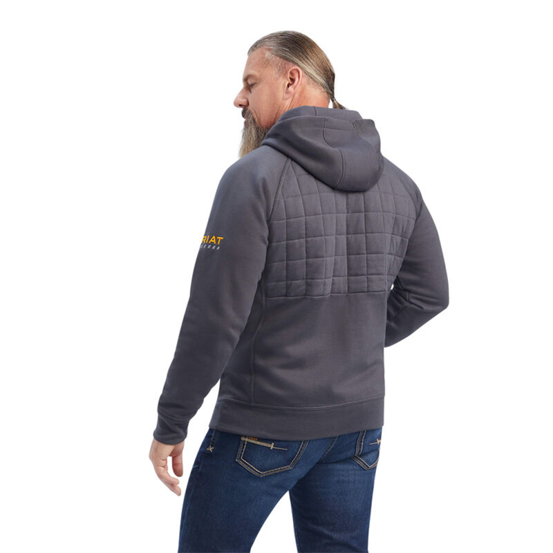 Ariat Men's Rebar Regulator Full Zip Hoodie - Rebar Grey-1