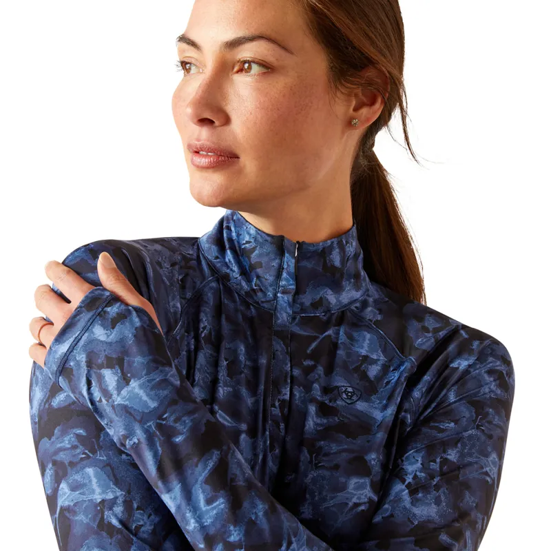 Ariat Women's Lowell 2.0 1/4 Zip Baselayer - Stormy Skies-2