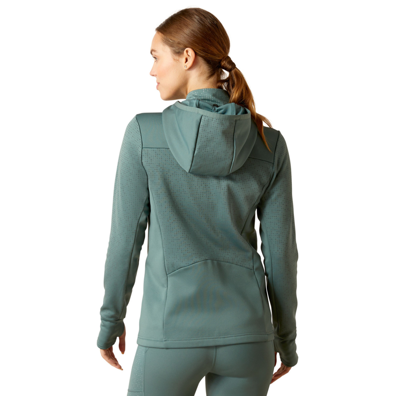 Ariat Women's Lumina Full Zip Sweatshirt - Silver Pine-1