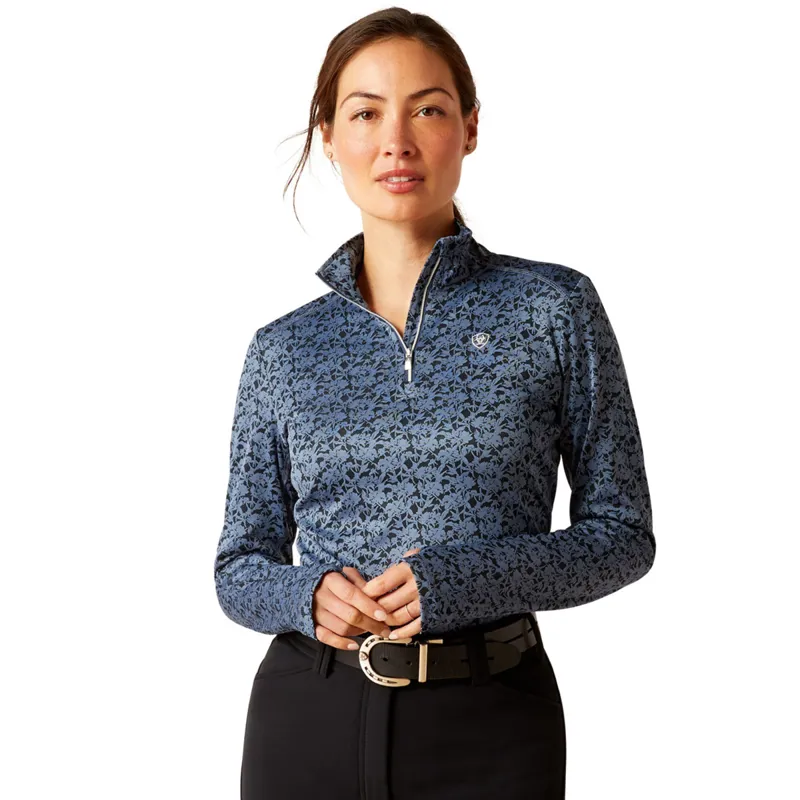 Ariat Women's Prophecy 1/4 Zip Base Layer - Sargasso Sea