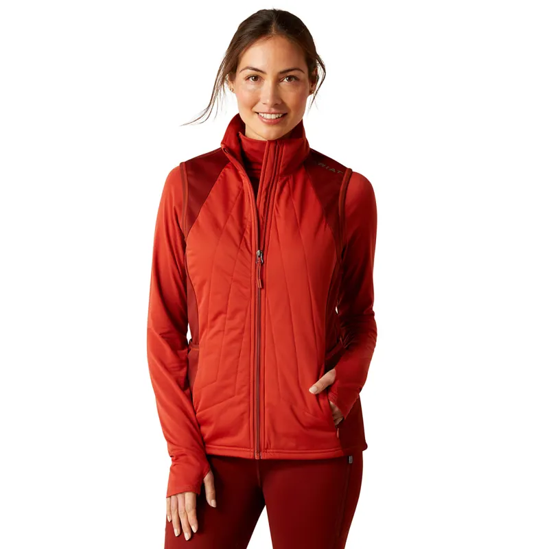 Ariat Women's Venture Full Zip Vest - Red Ochre