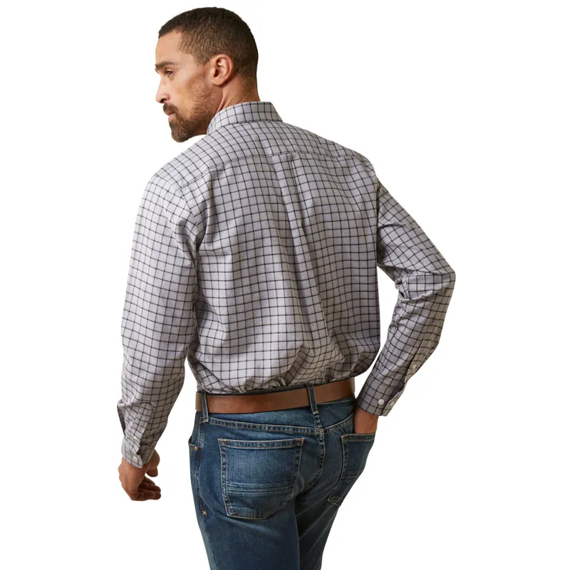 Ariat Men's Clement Long Sleeve Shirt - Grey Check-1