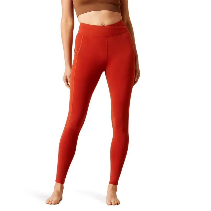 Ariat Women's Avail Half Grip Tights - Red Ochre