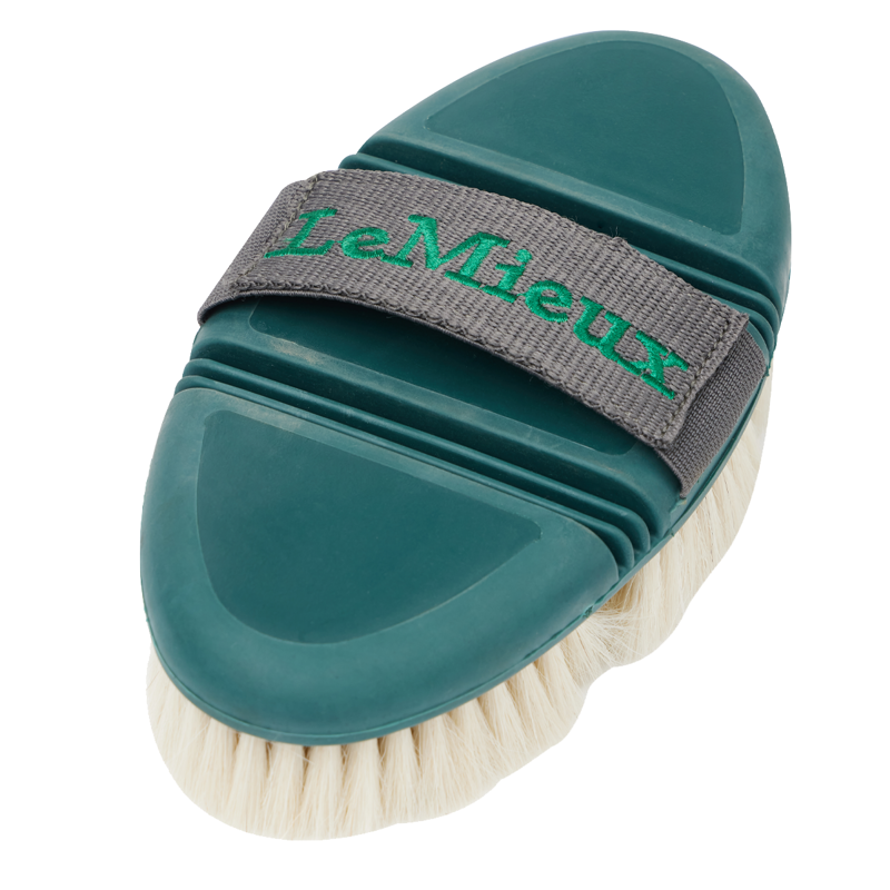 LeMieux Flexi Goat Hair Body Brush - Spruce-1
