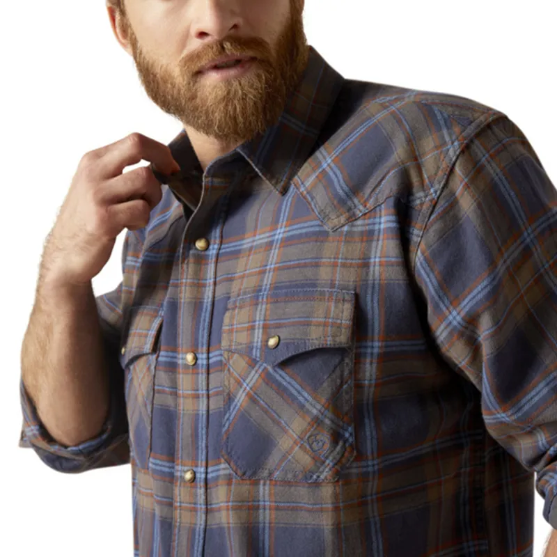 Ariat Men's Hendrix Retro Fit Shirt - Mood Indigo-4
