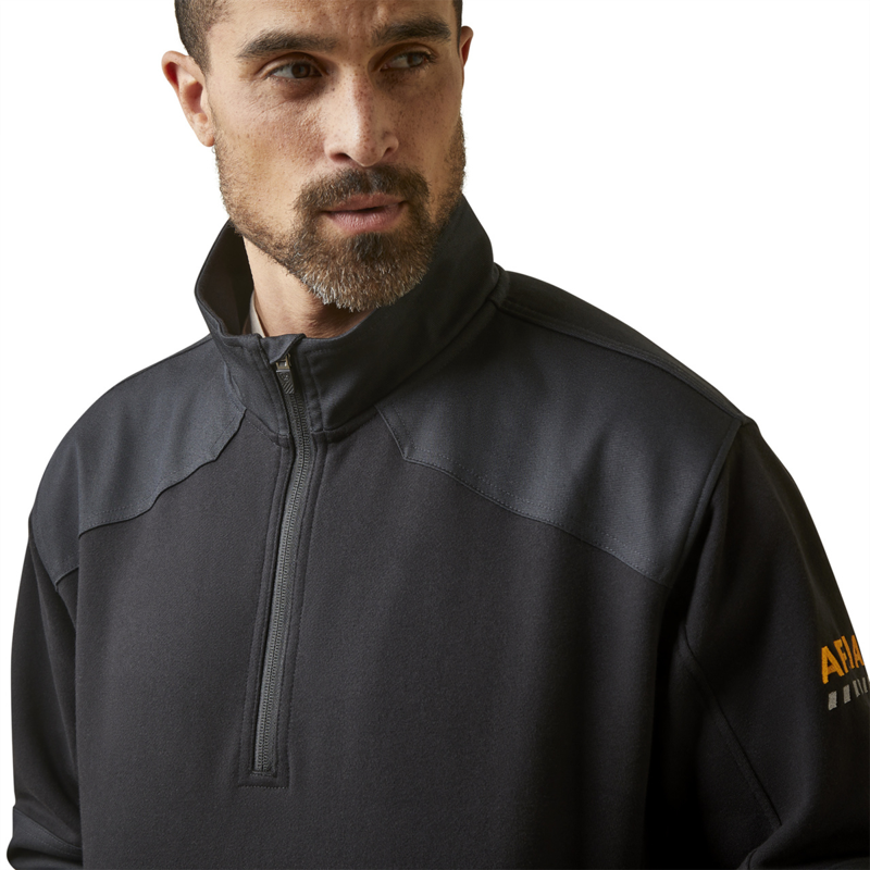 Ariat Men's Rebar Workman Duracanvas Sweatshirt - Black-4