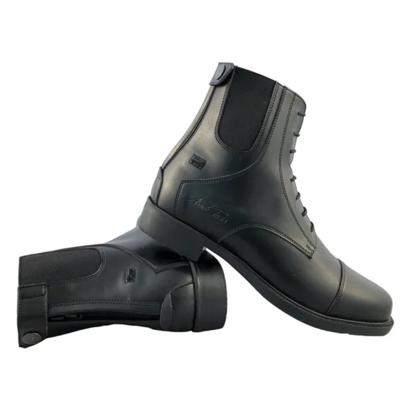 Mark Todd Synthetic Back Zip Jodhpur Boots - Black-1